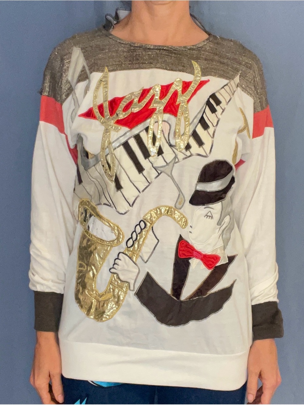 Vintage Bonnie Boerer' Jazz Sweatshirt with 80’s